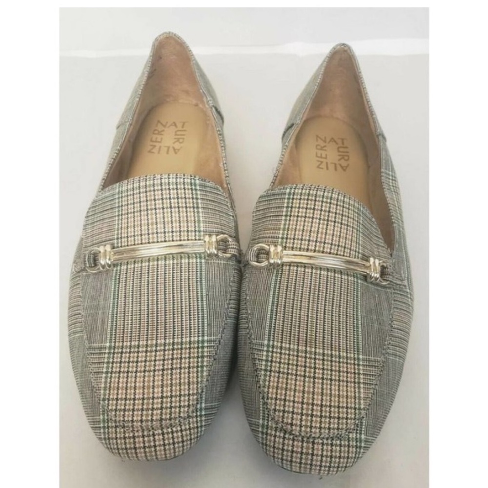 Naturalizer tweed loafers size 7 plaid